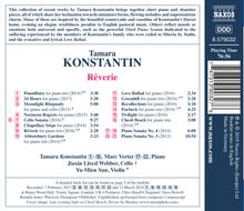 Tamara Konstantin (geb. 1961): Kammermusik &amp; Klavierwerke, CD