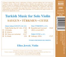 Ellen Jewett - Turkish Music for Solo Violin, CD