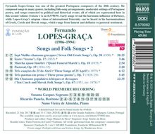 Fernando Lopes-Graca (1906-1994): Songs &amp; Folk Songs Vol. 2, CD