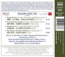 Xiaogang Ye (geb. 1955): Konzert für Violine,Percussion,Orchester op. 74 "Mount E'mei", CD