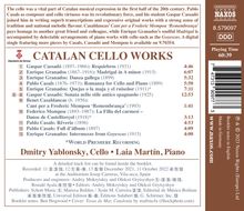 Dmitry Yablonsky - Catalan Cello Works, CD