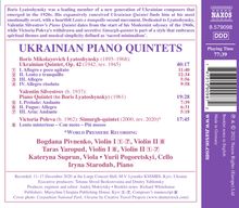 Ukrainian Piano Quintets, CD