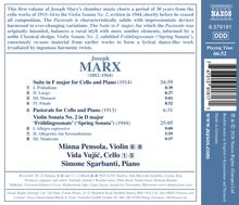 Titel: Joseph Marx. Werke: Suite in F-Dur, Pastorale, Sonate Nr. 2. Künstler: Minna Pensola, Vida Vujic, Simone Sgarbanti.