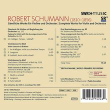 Robert Schumann (1810-1856): Werke für Violine &amp; Orchester, CD