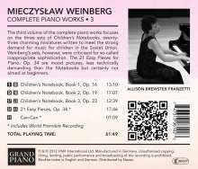 Mieczyslaw Weinberg (1919-1996): Sämtliche Klavierwerke Vol.3, CD