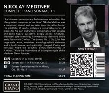 Nikolai Medtner (1880-1951): Sämtliche Klaviersonaten Vol.1, CD