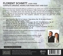 Florent Schmitt (1870-1958): Sämtliche Werke für 2 Klaviere &amp; Klavier 4-händig, 4 CDs