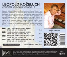 Leopold Kozeluch (1747-1818): Sämtliche Sonaten für Tasteninstrumente Vol.7, CD