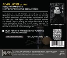 Alvin Lucier (geb. 1931): Music for Piano with Slow Sweep Pure Wave Oscillators XL (1992/2020), CD