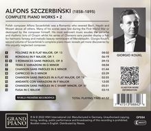 Alfons Szczerbinski (1858-1895): Sämtliche Klavierwerke Vol.2, CD
