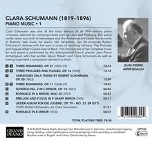 Clara Schumann (1819-1896): Sämtliche Klavierwerke Vol.1, CD