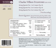 Charles Villiers Stanford (1852-1924): Streichquartette Nr.1,2,6, CD