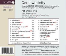 George Gershwin (1898-1937): Songs für Klarinette,Saxophon,Klavier - "Gershwinicity", CD
