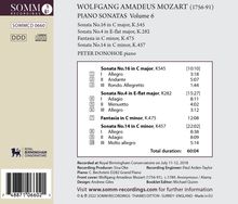 Wolfgang Amadeus Mozart (1756-1791): Klaviersonaten Vol.6, CD