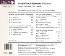 Serge Prokofieff (1891-1953): Kammermusik - Prokofiev Milestones 1, CD
