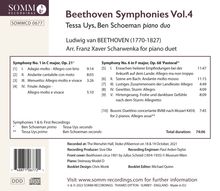 Ludwig van Beethoven (1770-1827): Symphonien für Klavier 4-händig Vol.4, CD