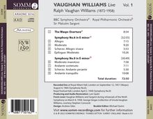 Ralph Vaughan Williams (1872-1958): Vaughan Williams Live Vol.1, CD