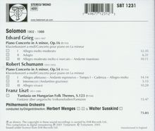 Solomon spielt Klavierkonzerte, CD