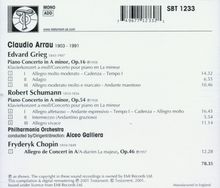 Claudio Arrau spielt Klavierkonzerte, CD