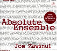 Absolute Ensemble feat. Joe Zawinul: Absolute Zawinul, CD