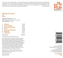Album von Santiago Lamisovski. Titel mit Zeiten: "Vientos" 3:58, "Tres y Cuatro" 5:37. Hut Records Logo enthalten.