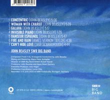 Eine Trackliste mit Titeln und Zeiten. Unten: "JOHN BEASLEY SWR BIG BAND". Ein Logo mit "SWR BIG BAND". Hintergrund in Blau.