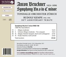 Anton Bruckner Symphony No. 8 in C minor. Tonhalle-Orchester Zürich. Rudolf Kempe. Gesamtdauer: 81:52.
