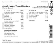 Joseph Haydn (1732-1809): Klarinettenquartette Nr.1-3, CD