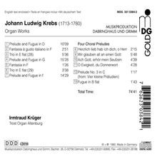 Johann Ludwig Krebs (1713-1780): 13 Orgelwerke, CD