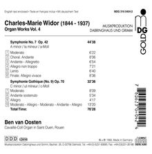 Charles-Marie Widor (1844-1937): Orgelsymphonien Nr.7 &amp; 9, CD