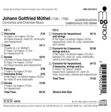 Johann Gottfried Müthel (1728-1788): Cembalokonzert B-Dur, 2 CDs