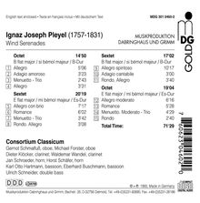 Ignaz Pleyel (1757-1831): Bläsersextette Es-Dur &amp; B-Dur, CD