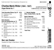 Charles-Marie Widor (1844-1937): Orgelwerke, CD