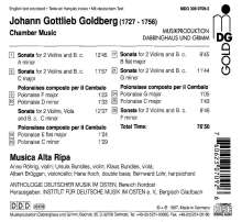 Johann Gottlieb Goldberg (1727-1756): Kammermusik, CD