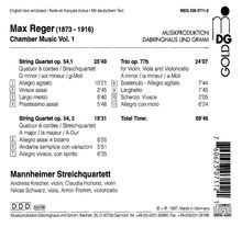 Max Reger (1873-1916): Kammermusik, CD