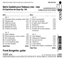 Mario Castelnuovo-Tedesco (1895-1968): 24 Caprichos de Goya op.195, 2 CDs