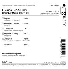 Luciano Berio (1925-2003): Serenata I f.Flöte &amp; 14 Instrumente, CD