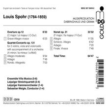 Louis Spohr (1784-1859): Konzert für Streichquartett &amp; Orchester op. 131, CD