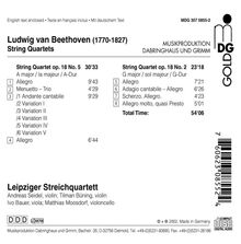 Ludwig van Beethoven (1770-1827): Streichquartette Nr.1 &amp; 5, CD