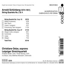 Arnold Schönberg (1874-1951): Streichquartette Nr.2 &amp; 4, CD