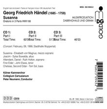 Georg Friedrich Händel (1685-1759): Susanna, 3 CDs