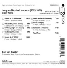Nicolas-Jacques Lemmens (1823-1881): Orgelwerke, CD