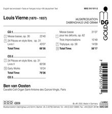 Louis Vierne (1870-1937): 24 Stücke im freien Stil op.31, 3 CDs