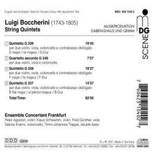 Luigi Boccherini (1743-1805): Streichquintette mit Kontrabaß, CD