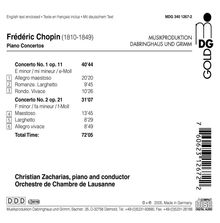 Frederic Chopin (1810-1849): Klavierkonzerte Nr.1 &amp; 2, CD