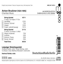 Anton Bruckner (1824-1896): Streichquartett c-moll, CD