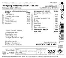 Wolfgang Amadeus Mozart (1756-1791): Messe KV 337 "Missa solemnis", Super Audio CD