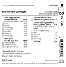 Alban Berg (1885-1935): 7 Frühe Lieder, CD