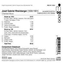 Josef Rheinberger (1839-1901): Nonett in Es op.139, CD