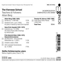 Steffen Schleiermacher - The Viennese School, CD